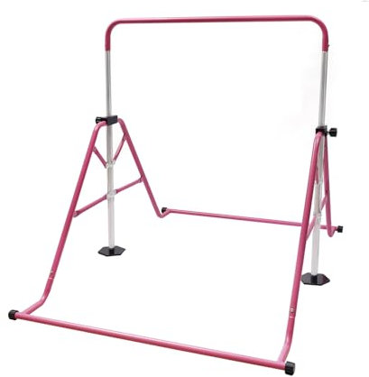 WINZING Turnreck für Kinder, Höhenverstellbares Gymnastik Reck Indoor/Outdoor mit rutschfesten Füßen, Premium Turnstangen-Set für Fitness & Training, Robuste Reckanlage für Kinder