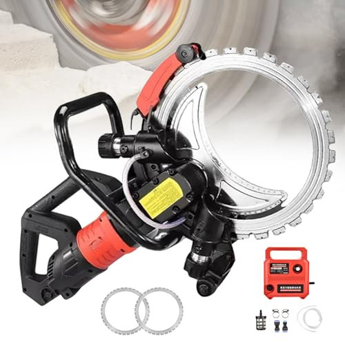 Giuggiolared Concrete Saw, Cut Off Saw with 2 Saw Blades (410mm), Max 300mm Cut Depth, Disc Cutter for Cutting Concrete, Stone, Brick, Roof Tile & More, Includes Water Line and Pump,9500W
