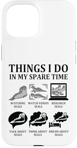 Freizeit beim Beobachten von Seal Ocean Sealife Cute Sea Animal Lover Hülle für iPhone 15