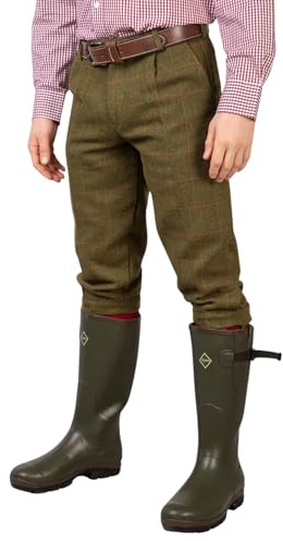 Rydale Men's Tweed Shooting Breeks Wool-Blend Fully Lined British Made Hunting Trousers Cropped Pants