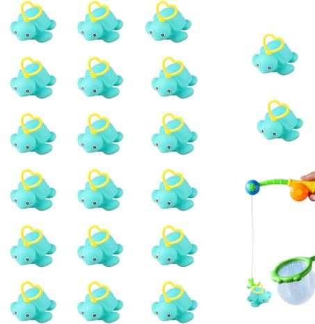 Fishing Game for Kids 20 Pieces, Fishing Game Contest, Sensory Development | Floating Fishing Toys Fun Carnival Game Sensory Development Fun for Outdoor Water Party, Children, Boys, Girls, Kids