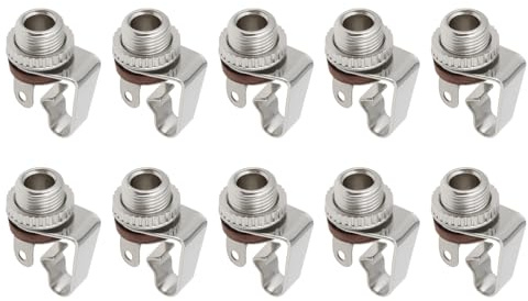 ECSiNG Lot de 10 Prises Jack 3,5 Mm Intégrées Mono à 2 Pôles pour écouteurs