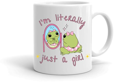 Forever Personal Designs Funny Frog I'm Literally Just A Girl Mug 11oz