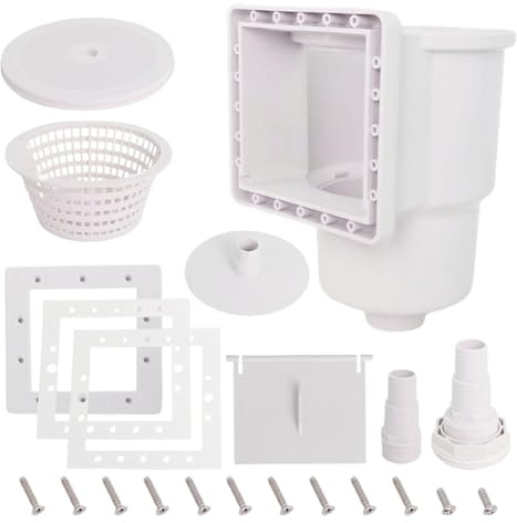 YDuupxe Écumoire de Piscine Hors Sol, Kit D'accessoires D'écumoire de Piscine en ABS avec Panier Amovible pour L'entretien du Nettoyage de la Extérieure