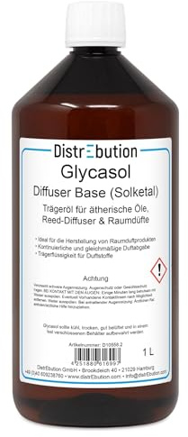 Glycasol Solketal 1L Diffuser Base - Trägeröl für Duftöle, ätherische Öle, Reed-Diffuser & Raumduft