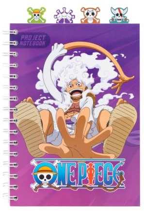Grupo Erik One Piece Gear Notizbuch A5 Journal Tagebuch Merch Geschenke | Tagebuch Soft Cover für Erwachsene und Kinder - Notizblock A5 14,8 × 21,0 cm - Offizieller One Piece Fanartikel