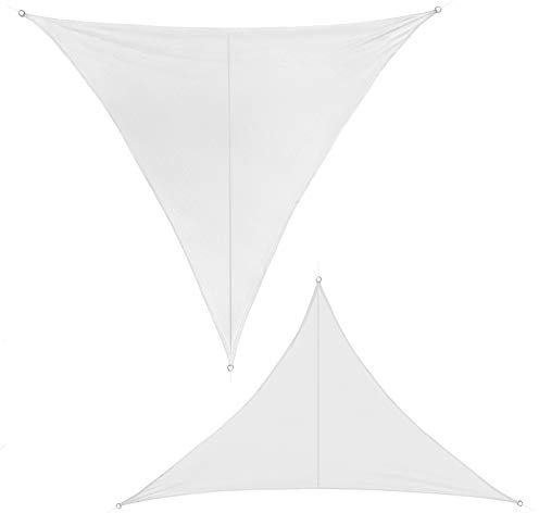 BB Sport Sonnensegel 3m x 3m x 3m Kokos Dreieckig Sonnenschutz 100% PES Sichtschutz Windschutz Tarp UV Schutz Garten Terrasse Camping Schattenspender