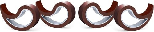 Stoppy, Stoppi, Fensterstopper, Türstopper, Türkeil, Türhaken, Fensterklammer, 4er Set (erhältlich in 14 Farben) (schokobraun)