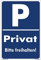 Kleberio® Privatparkplatz Schild Kunststoff - Privat bitte freihalten - 20 x 30cm mit Bohrlöchern Parken verboten Schild Privatgrundstück Einfahrt freihalten Schilder Ausfahrt freihalten Schild Privat