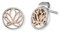 Engelsrufer Lotus Ohrstecker ERE-LILLOTUS-BI-ST, rhodiniertes 925 Sterlingsilber, Bicolor Roségold Silber, Butterfly-Verschluss, 1 x 1 cm