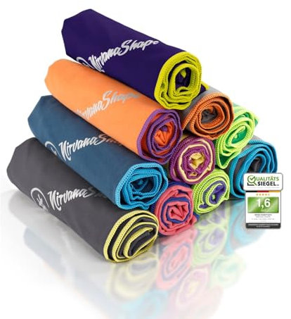 NirvanaShape Mikrofaser Handtuch - Reisehandtuch, Badetuch für Urlauber - kompakte, schnelltrocknende Microfaser Handtücher als Strandtuch, Sporthandtuch - für Reisen, Camping, Sport - 80 x 40 cm
