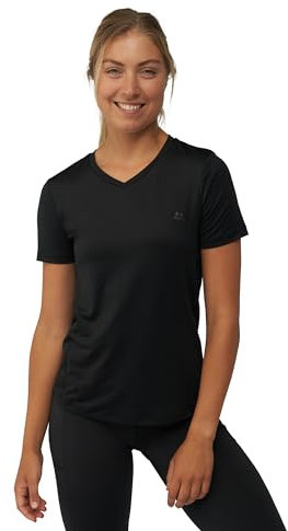 Women Workout T-Shirt, Breathable Fitness Top (Schwarz, XS)