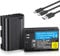 ENEGON LP-E6NH USB-C Direktladefähige Ersatzakkus 2800mAh (Doppelpack) für Canon lp-e6nh,kompatibel mit Canon EOS 5d Mark iv,Canon EOS 6D/6d Mark ii, Canon EOS 70D/80D,XC10/XC15/5DS/5DSR/ R/R5/R6
