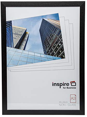 Hampton Frames CAMBRIDGE A3 (30x42cm) Black Paperwrapped Wood Effect Photo Picture Poster Frame CAM3042NG