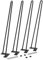 WINSOON Lot de 4 pieds de table en épingle à cheveux de 71 cm, charge maximale de 204,1 kg avec pieds de protection, style moderne du milieu du siècle pour pieds de meubles, pieds de table basse