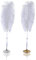 Cyrank Federkiel, Federstift mit Ständer, Federkugelschreiber Tintenroller Signierstift für Gästebuch Hochzeit Meeting Büro Präsentieren Events(Silber)