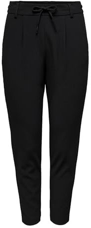 ONLY Damen Onlpoptrash-sally Easy Mw Rib Pnt Noos Hose, Schwarz, L / 34L