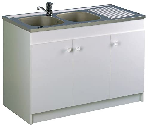 Aquarine Meuble sous évier 140 cm LEADER 3 portes hydrofuge - 200143