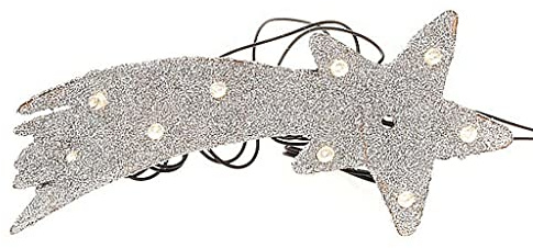 Holyart Silbrige Komet-Sterne Krippe 10 Led-Lichte