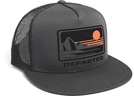 DEPARTED Herren Mesh Trucker Hat mit Print/Motiv - Snapback Cap - No. 108, Dark Grey