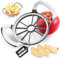 AUBENR Trancheuse de pommes extra large de 12 cm avec 12 lames – Coupe-pomme professionnel robuste – Outil de vide-pomme en acier inoxydable 304 – Trancheuse et vide-pomme tranchante – Facile à