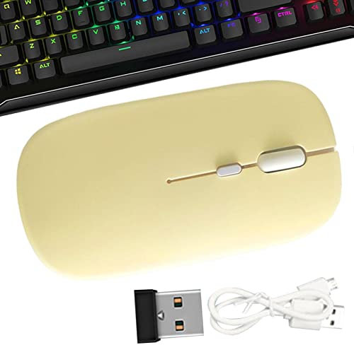 Eayoly Souris sans Fil Portable,Souris silencieuse 2.4G pour PC de Bureau | Souris Rechargeables, 1600 DPI, Souris Portable avec récepteur pour PC de Bureau, PC Portable