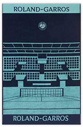 ROLAND GARROS Abendhandtuch Edition 2023 – Eiffelturm – 100% Baumwolle – Farbe Marineblau – 70 x 105 cm