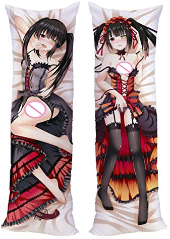 Tokisaki Kurumi Date A Life Cushion Pillow Case Peach Skin 150x50cm(59in x 19.6in) Yatogami Tenka Pillowcase
