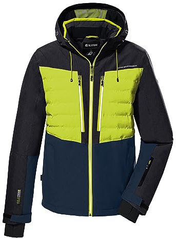 killtec Herren Skijacke/Funktionsjacke mit abzippbarer Kapuze und Schneefang KSW 56 MN SKI JCKT, dunkelpetrol, S, 38710-000