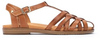Pikolinos Halboffene Schuhe in Leder Formentera für Frauen Farbe Brandy