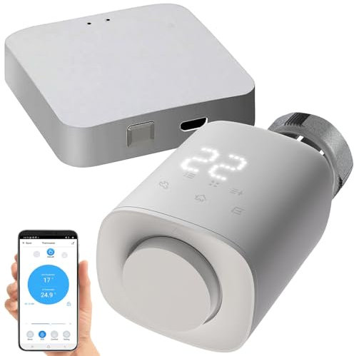 revolt Heizungsventil: Programmierbares Heizkörper-Thermostat mit WLAN-Gateway und App (Thermostat Heizung, Heizkörper-Thermostat Sets, Handy)