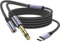 MOSWAG USB C to 1/4 Male TRS Audio Stereo Cable, USB Type C to 6.35mm 1/4 DAC Auxiliary Adapter Cable with Recording Listening for Samsung Galaxy Note 10+/S20+, Speakers, Headphones, Home Theater