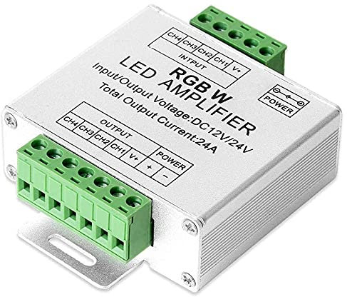 Karriter RGB/RGBW 5050 controlador de amplificador de tira LED funciona con tira LED de 4 /5 DC12V/DC24V 5050SMD
