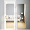 Warmiehomy Over Door Mirror Full Length, White Wall Mounted Mirror, 37 * 147cm Door Hung Mirror, Full Body Mirror with Metal Framed Long Mirror for Living Room or Dressing Bedroom