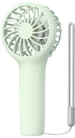EasyAcc Handventilator Tragbarer, Handventilator Mini Kinder Ventilator Akku Aufladbar Leise Klein Taschenventilator mit 5 Geschwindigkeiten für Frauen Kinder Reisen Make-up Wimpernfächer für Mädchen