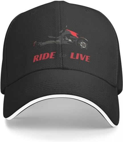 Baseballkappe Hip Hop Sonnenhut Can-Am Ryker Red – Ride to Live Eimerhut Visier Strand Sonnenhut Golf Damen Caps Herren