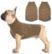 Katzinst Hundepullover,Hundepullover Kleine Hunde,Strickwaren Pullover Hund, Dickes Material Pullover Haustiermantel für Winter, Fleece Hund Pullover für Schnauzer,Pug,Khaki,M