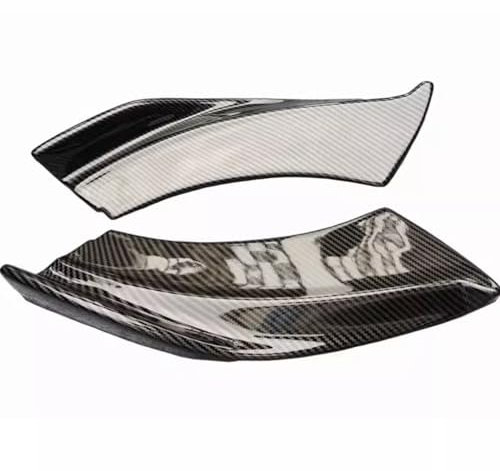 2 Stück Auto Heckspoiler Wrap Angle für Skoda Octavia 2018-2024, Auto-Heckstoßstange Lippenförmiger Hinterer Ecke mit Schrauben Zubehör,Carbon Fiber Pattern