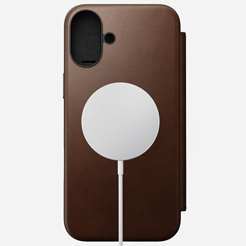 NOMAD - Modern Leather Folio - iPhone 16 Plus | Brown Leather