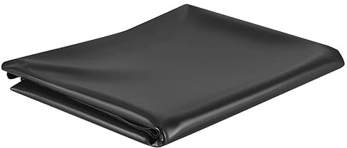 LAPOOH Teichfolie Schwarz 2x5 m PVC 0,5 mm, Dachpappe, Noppenbahn, Dampfsperre Folie, Baufolie, Noppenfolie Für Hochbeet, Siloplane, Gitterfolie, Mauersperrbahn
