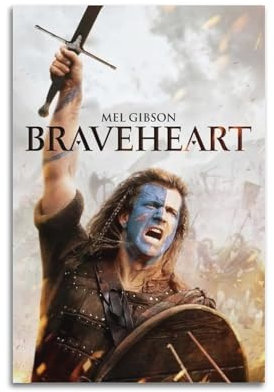 nshdahns Braveheart Poster, Wandkunst, Vintage-Kunst, Raumdekoration, ästhetisches Schlafzimmer-Poster für Schlafzimmer, 30 x 45 cm, ungerahmter Stil