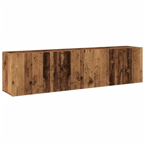 vidaXL TV-Wandschränke 2 STK. Altholz-Optik 80x30x41 cm