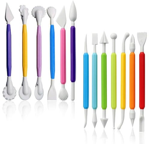 13 Pcs Fondant Tools, Cake Decorating Tools Icing Sugar Clay Tool Sculpting Cake Modelling Tools Sugarcraft Sculpture Model DIY Tool Baking Accessories