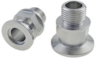 TNGNMGVSJ 1pc KF16 KF25 Vacuum to G1/8 1/4 3/8 1/2 1 BSPP Male Thread Stainless Steel Flange Pipe Hex Pipe Fitting(BSPP,KF16_3/8)