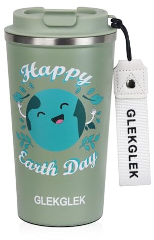 Cute Earth Travel Mugs for Hot Drinks Ice Drinking, Insulated Coffee Mug 510ml for Environmentalist Boy Girl Gift