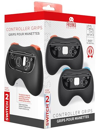 Freaks And Geeks-Paire de Grips Manette pour Joy-Cons Switch 2 -Noir