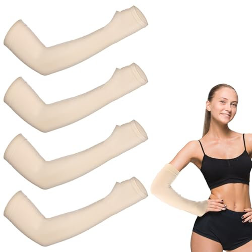 CIATBYYJ 2 Paar Arm Sleeve,Skin Protector Armstulpen,Weich und Atmungsaktiv Arm Sleeve Gaming,Daumens Fixierung Armstulpen für Volleyball,Radfahren,Basketball,Laufen und Bei der Arbeit im Freien