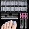 MELLIEX 120 Pièces Popit Ongles Pieds pour Polygel/Acrygel, Réutilisables Kit pour Orteils, Couverture Complète Faux Ongles Conseils de Extension, 12 Tailles