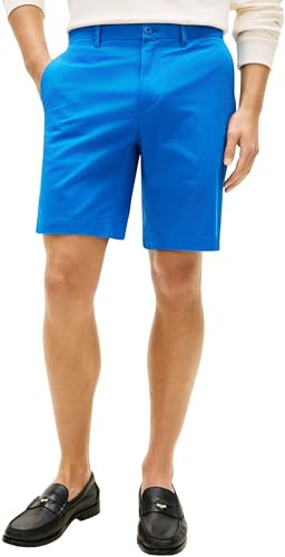 Tommy Hilfiger Herren Chino Shorts Denton Twill aus Baumwolle mit Stretch, Blau (Blue Orbit), 34W