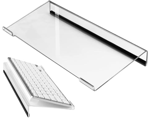 Tiajingzi Tilted PC Keyboard Stand, Acrylic Angled Ergonomic KeyboardRiser, Computer KeyboardStand, Acrylic Keyboard Riser Lift for Desk, key board Holder For Typing, Study, Offices Desks, PC Room